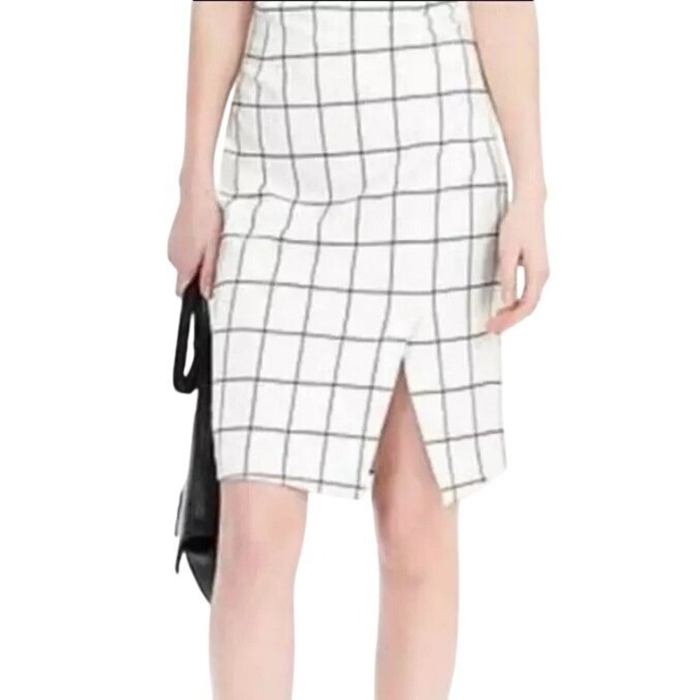 Banana Republic Plaid‎ Pencil Skirt Petite* Business Career Workwear Women 6